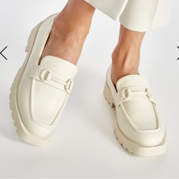 Just Fab Frankie Flat Loafer - Never Worn- Cream/Off White - Picture 3 of 10